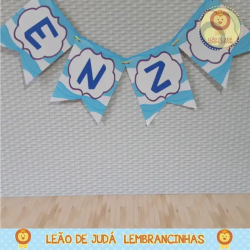 Bandeirola Personalizada Tema bubble guppies