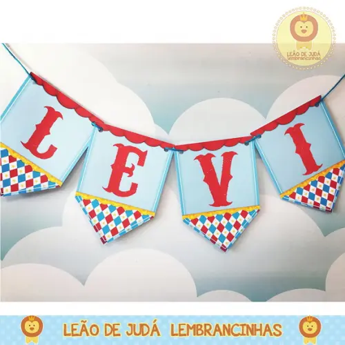 Bandeirola Personalizada Tema Mundo Bita circo