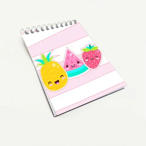 Bloquinho Lembrancinha para Festa Tema Frutas Kawaii
