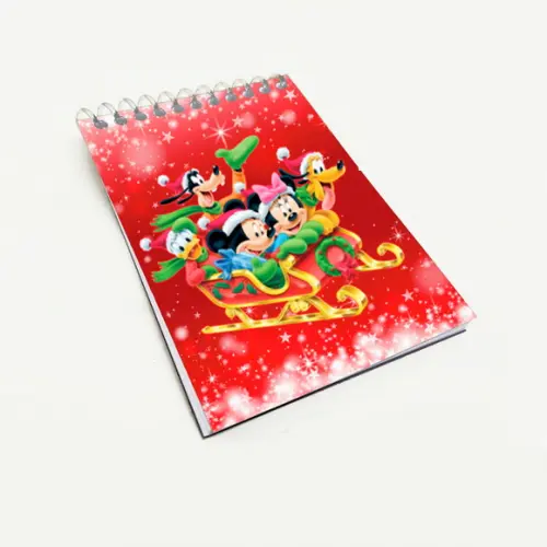 Bloquinho Lembrancinha para Festa Tema Natal Mickey