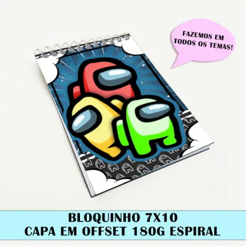 Bloquinho Para Festa Tema Among Us