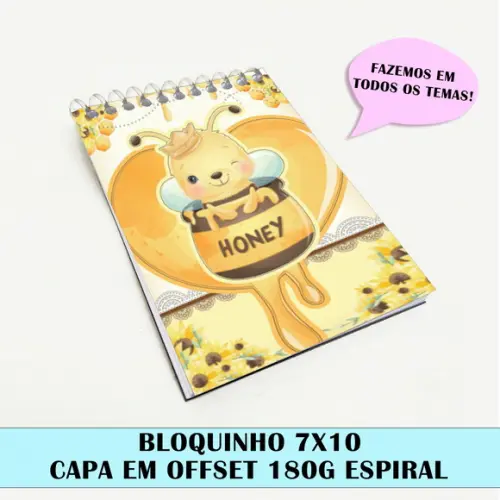 Bloquinho para festa tema abelhinha