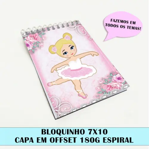 Bloquinho Para Festa Tema Bailarina