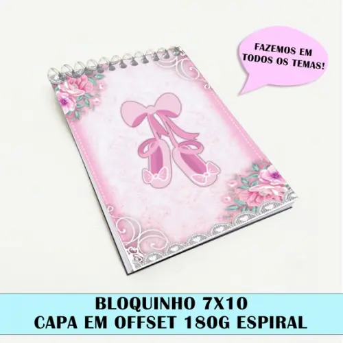 Bloquinho Para Festa Tema Bailarina