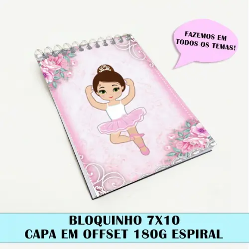 Bloquinho Para Festa Tema Bailarina