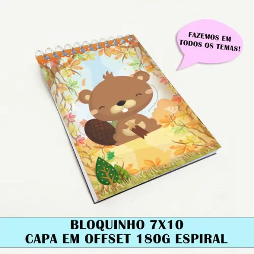 Bloquinho Para Festa Tema Bosque
