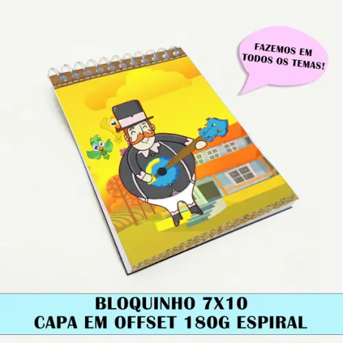 Bloquinho para festa tema fazendinha bita
