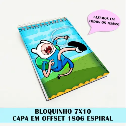 Bloquinho para Festa Tema Hora de Aventura