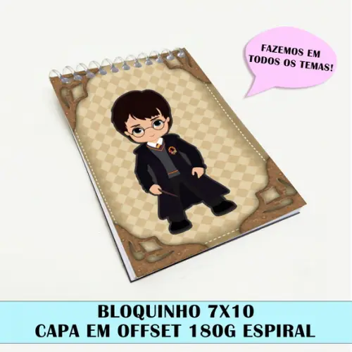 Bloquinho Para Festa Tema Harry Potter