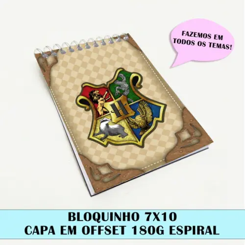 Bloquinho Para Festa Tema Harry Potter
