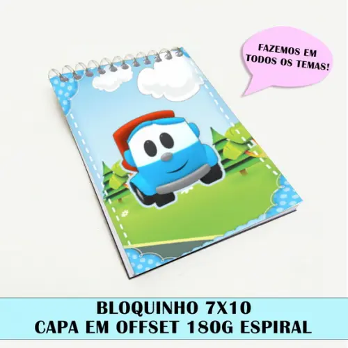 Bloquinho para festa tema léo caminhão