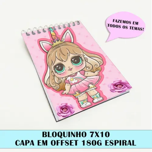 Bloquinho para festa tema lol