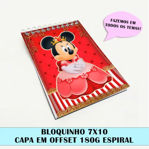 Bloquinho para Festa Tema Minnie Realeza