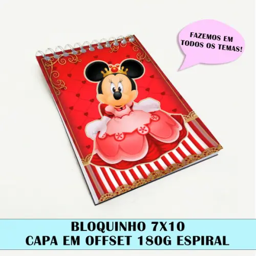 Bloquinho para Festa Tema Minnie Realeza