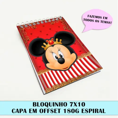 Bloquinho para Festa Tema Minnie Realeza