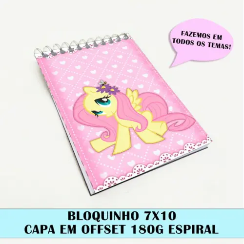 Bloquinho para Festa Tema My Little Pony