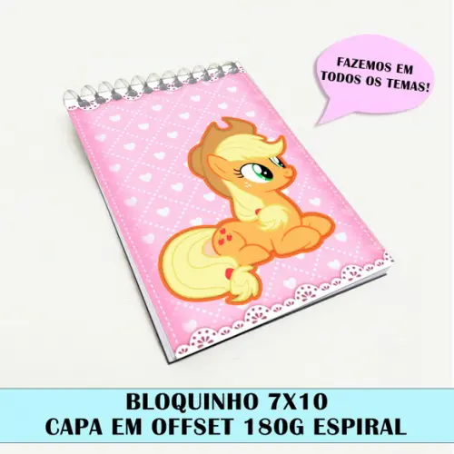 Bloquinho para Festa Tema My Little Pony
