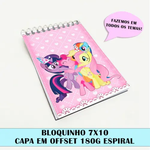 Bloquinho para Festa Tema My Little Pony