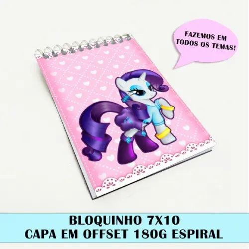 Bloquinho para Festa Tema My Little Pony