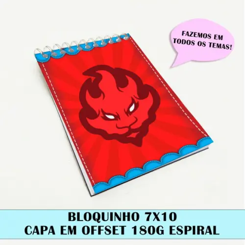 Bloquinho para Festa Tema Ninjago