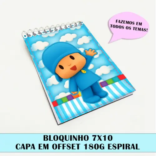 Bloquinho para Festa Tema Pocoyo