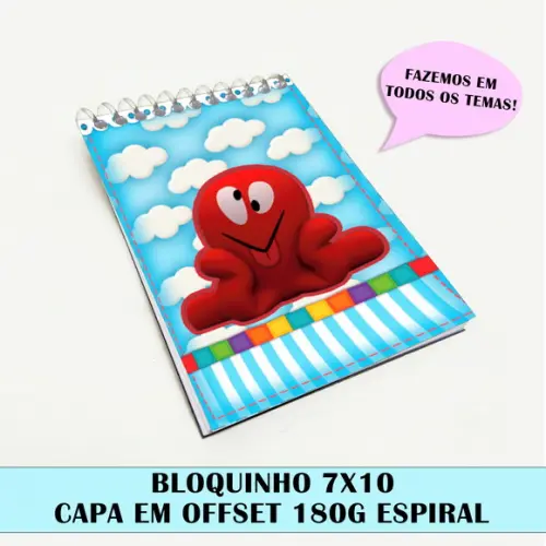 Bloquinho para Festa Tema Pocoyo