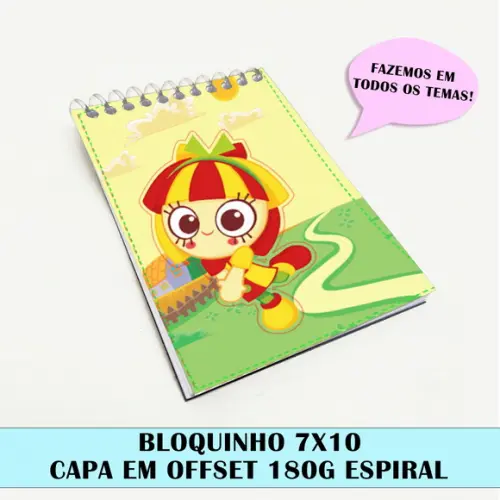 Bloquinho para Festa Tema Sitio do Picapáu Amarelo