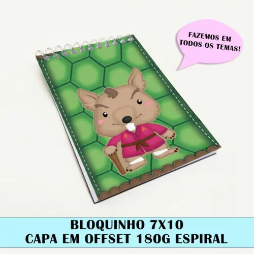 Bloquinho Para Festa Tema Tartaruga Ninja
