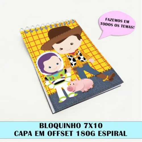 Bloquinho para festa tema toy story