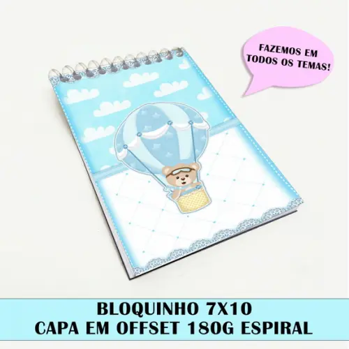 Bloquinho Para Festa Tema Ursinho Baloeiro