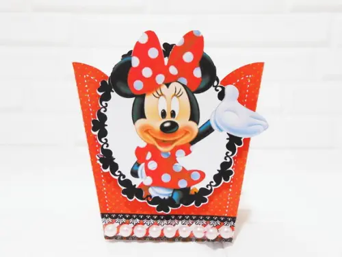 Cachepo para Festa Tema Minnie Vermelha