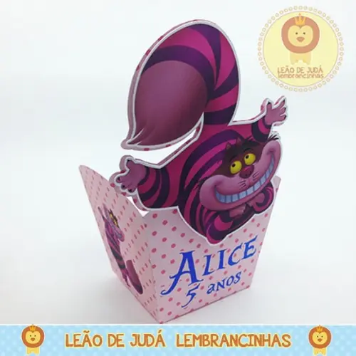 Cachepô Tema Alice no Pais das Maravilhas Modelo 2