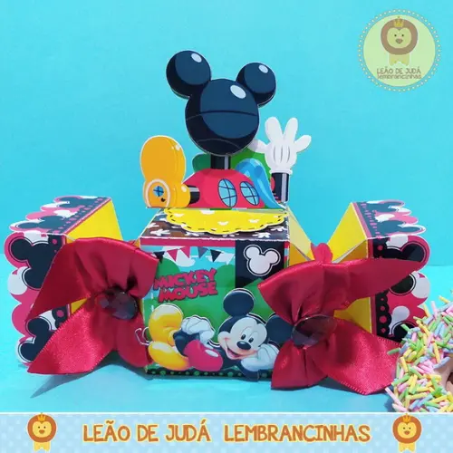 Caixa bala com aplique 3D Mickey