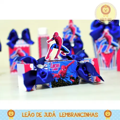 Caixa bala com aplique 3D Homem Aranha
