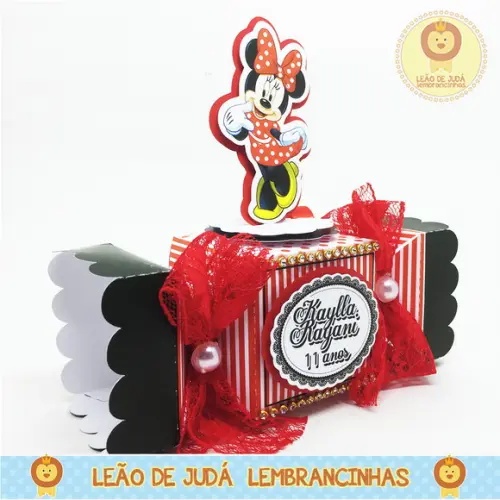 Caixa bala com aplique 3D Minnie modelo2