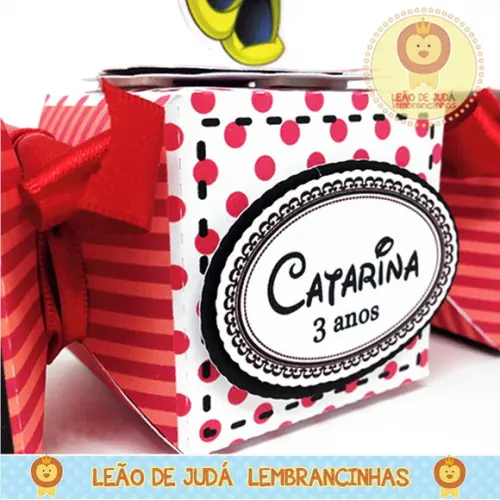 Caixa bala com aplique 3D Minnie