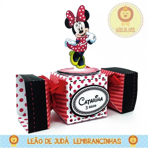 Caixa bala com aplique 3D Minnie