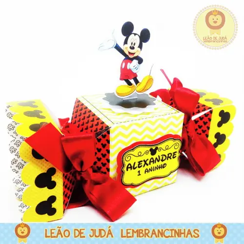 Caixa bala com aplique 3D Mickey