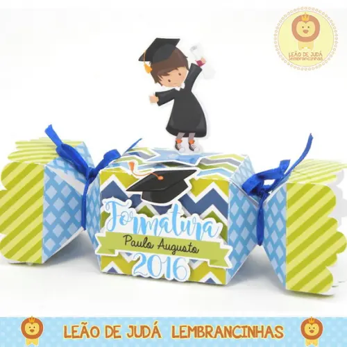Caixa bala com aplique Formatura