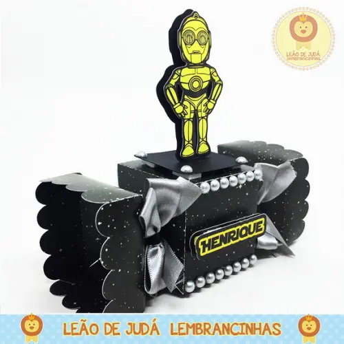 Caixa Bala Com Aplique 3d Tema Star Wars