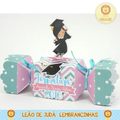 Caixa bala com aplique Formatura