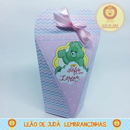 Caixa Coração tema ursinhos carinhosos
