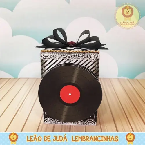 Caixa Cubo Alta Tema Anos 60