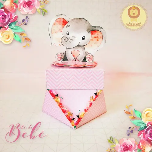 Caixa Diamante tema Chá de Bebe