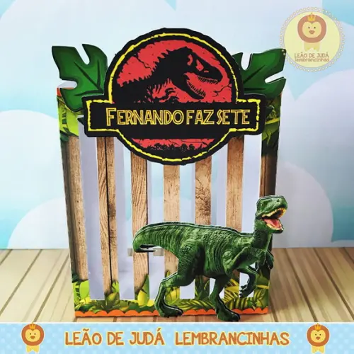 Caixa Gaiola Tema Jurassic Park