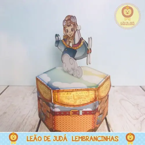 Caixa Hexagonal tema aviador