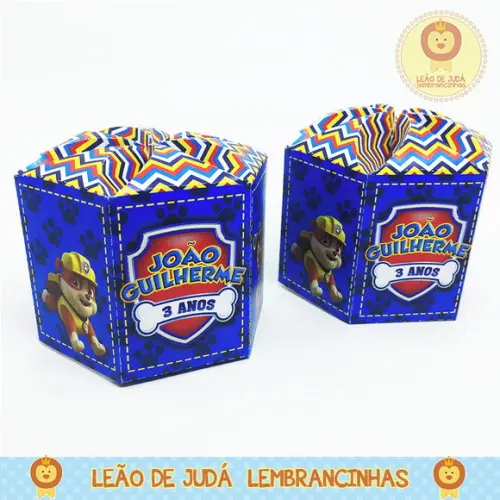 Caixa Hexagonal tema Patrulha canina