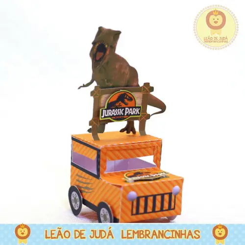 Caixa Jeep Tema Jurassic Park