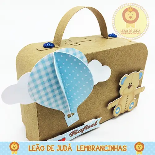 Caixa Maleta Tema Urso Baloeiro