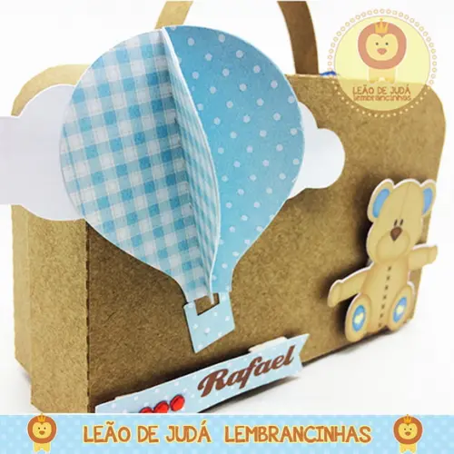 Caixa Maleta Tema Urso Baloeiro